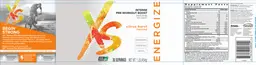 Label for Intense Pre-Workout Boost Citrus Burst Flavored