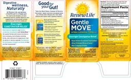 Label for Gentle Move Overnight Constipation Relief