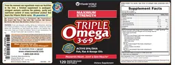 Label for Maximum Strength Triple Omega 3-6-9