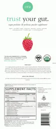 Label for Trust Your Gut Organic Apple & Raspberry Flavor