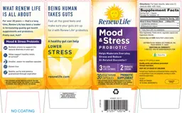 Label for Mood & Stress Probiotic