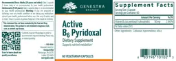 Label for Active B6 Pyridoxal