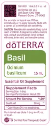 Label for Basil