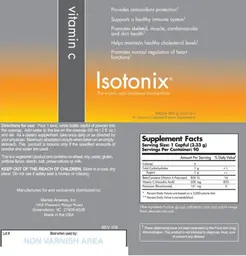 Label for Vitamin C
