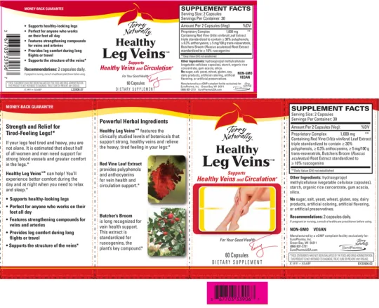 Label for Healthy Leg Veins