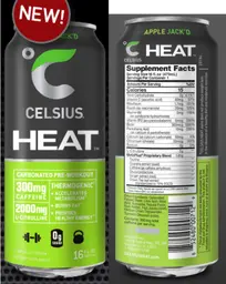 Label for Celsius Heat Apple Jack'd