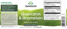 Label for Quercetin & Bromelain Advanced Formula
