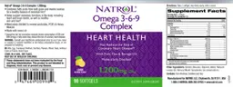 Label for Omega-3-6-9 Complex Lemon Natural Flavor
