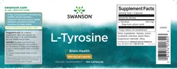 Label for L-Tyrosine 500 mg