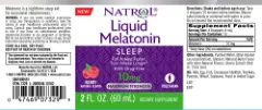 Label for Liquid Melatonin 10 mg Berry Natural Flavor
