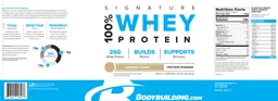 Label for 100% Whey Protein Oatmeal Cookie