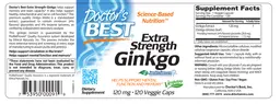 Label for Extra Strength Ginkgo 120 mg
