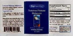 Label for Sustained Release Melatonin