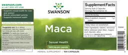 Label for Maca 500 mg
