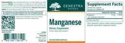 Label for Manganese