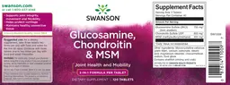 Label for Glucosamine, Chondroitin & MSM