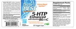 Label for 5-HTP Enhanced with Vitamins B6 and C