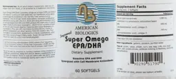 Label for Improved Super Omega EPA/DHA