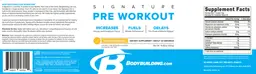 Label for Pre Workout Tropical Pineapple