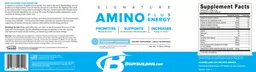 Label for Amino Plus Energy Blueberry Lemonade