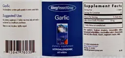 Label for Garlic