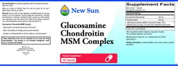 Label for Glucosamine Chondroitin MSM Complex
