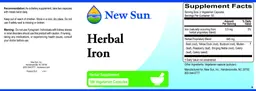 Label for Herbal Iron