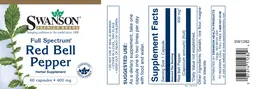 Label for Full Spectrum Red Bell Pepper 400 mg