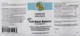 Label for Ultra Acid-Base Balance