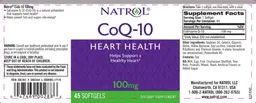 Label for CoQ-10 100 mg