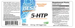 Label for 5-HTP 100 mg