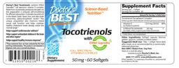 Label for Tocotrienols 50 mg