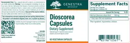 Label for Dioscorea Capsules