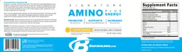 Label for Amino Plus Energy Tropical Pineapple