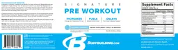 Label for Pre Workout Blueberry Lemonade