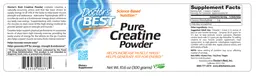 Label for Pure Creatine Powder