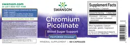 Label for Chromium Picolinate