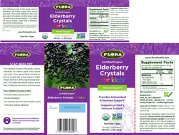 Label for Elderberry Crystals for Kids