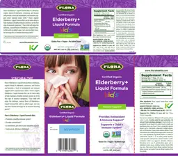 Label for Elderberry+ Liquid Formula Kids