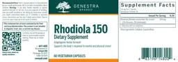 Label for Rhodiola 150