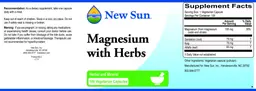 Label for Magnesium with Herbs