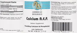 Label for Calcium A.E.P.