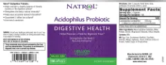 Label for Acidophilus Probiotic