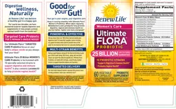 Label for Women's Care Probiotic 25 Billion