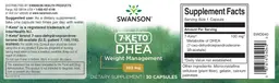 Label for 7-Keto DHEA 100 mg