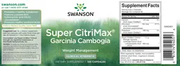 Label for Super CitriMax Clinical Strength