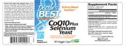 Label for CoQ10 plus Selenium Yeast