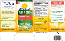 Label for Probiotics + Prebiotics Strong & Ready