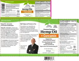 Label for Hemp Oil + Curcumin