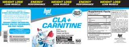 Label for CLA + Carnitine Rainbow Ice